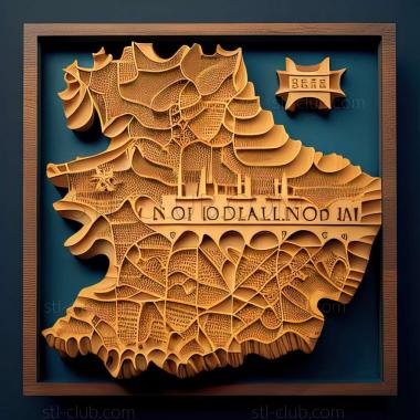 3D model Diocese cities before 1230 in the United Kingdom (STL)